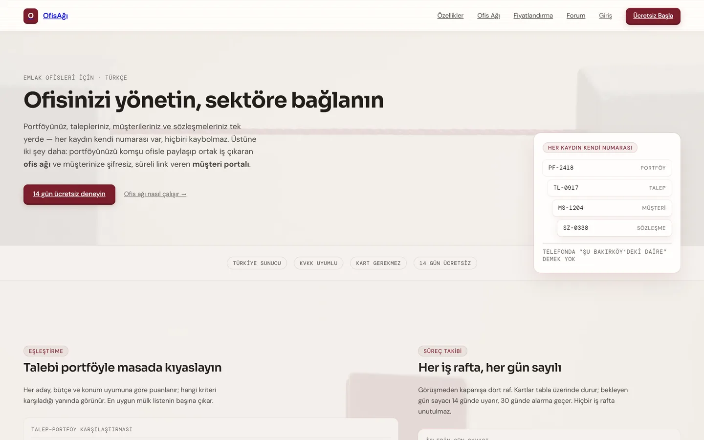 OfisAğı web arayüzü
